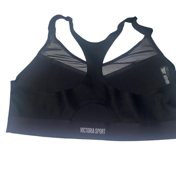 VICTORIA secret sport black sports bra vsx XL racer back mesh - Picture 2 of 5